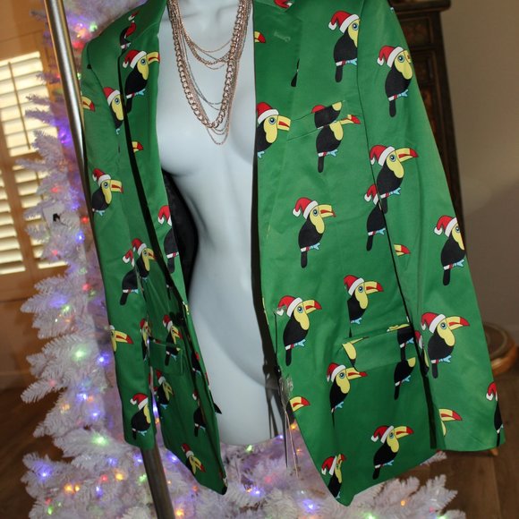 Suslo Couture Other - New Suslo Couture Toucan Holiday Blazer